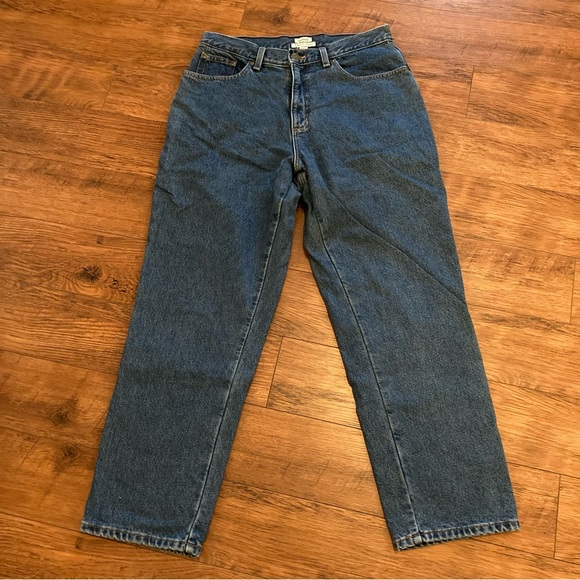 L.L. Bean Jeans Vintage Ll Bean Jeans Denim Womens Flannel Lined